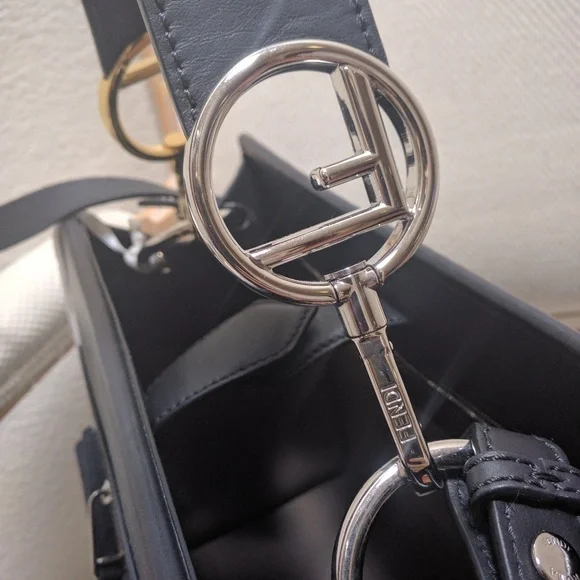 FENDI Runaway Leather Top Handle Satchel Bag Purse - Picture 5 of 5